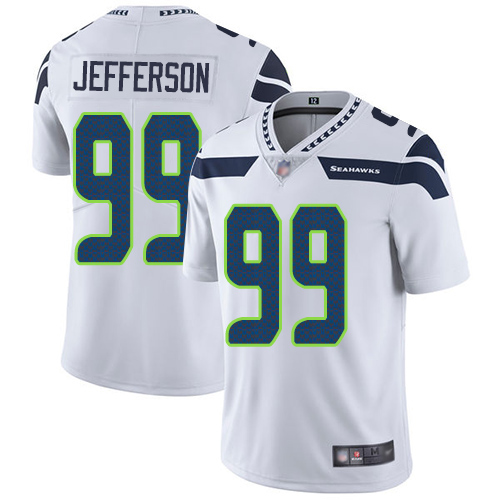 Seattle Seahawks Limited White Men Quinton Jefferson Road Jersey NFL Football #99 Vapor Untouchable